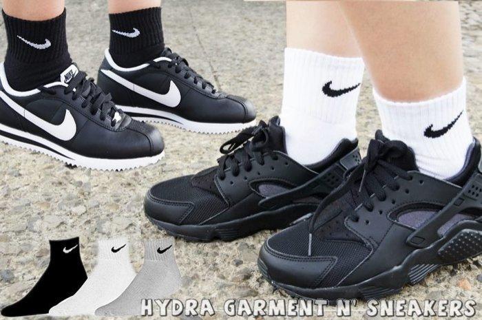【HYDRA】Nike Quarter Socks 黑白 短筒 運動襪 彈性透氣 SX4793 白襪 黑襪 男女 勾勾