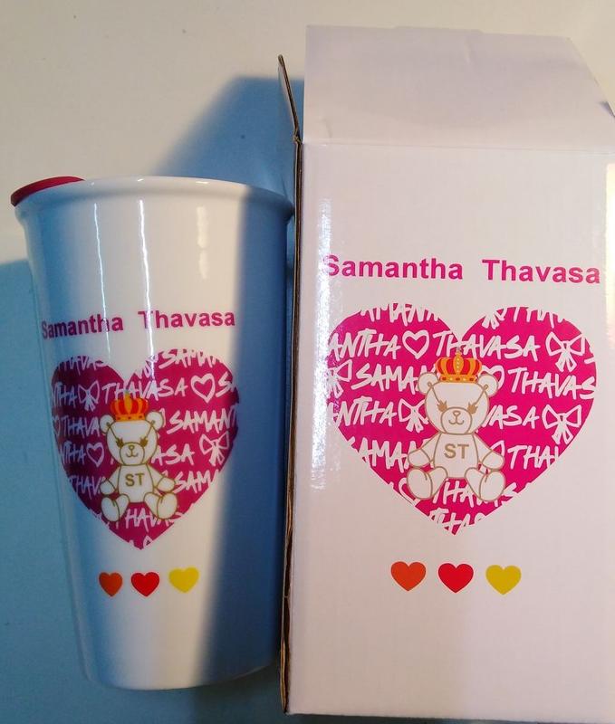 (全新) Samantha Thavasa 亮彩熊雙層陶瓷杯