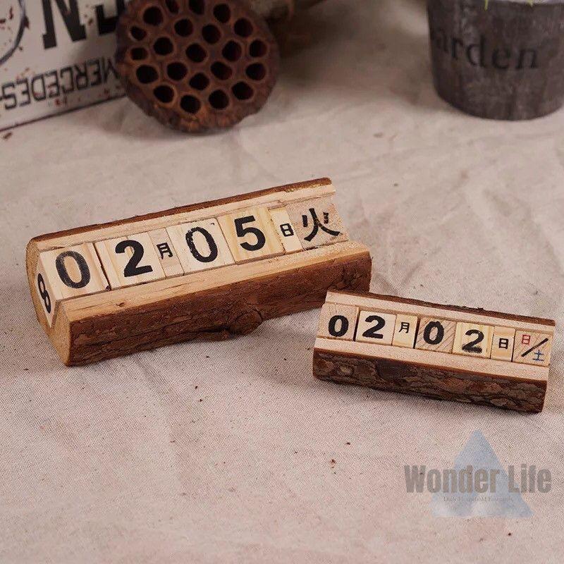 復古DIY木頭桌曆 日式小日曆 木頭 手工雕刻 桌曆 日曆 月曆 復古 文創 木頭日曆