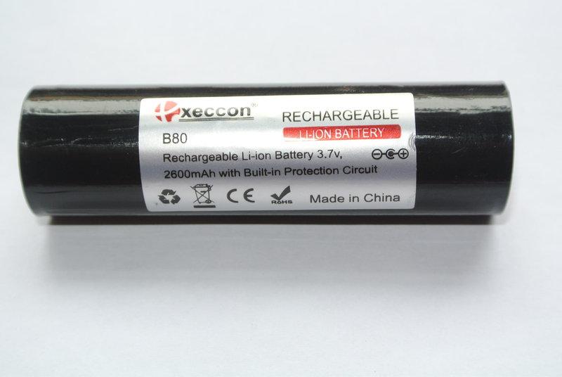 拜客元素 全新XECCON B80 鋰電池 2600mah  電池/ 手電筒電池/ 車燈電池