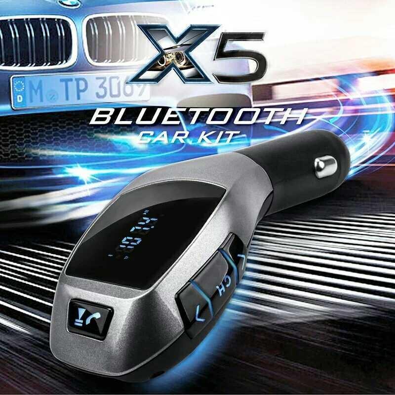 X5 車用藍牙MP3 車載藍牙MP3撥放器 車用藍芽MP3播放器 USB充電孔 可插USB/TF/Micro SD