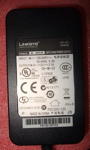 全新原廠Linksys(cisco) 12V 2.5A電源適配器 AD 12V/2.5F 附電源線