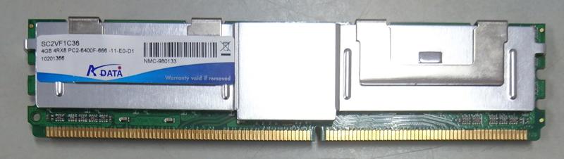 A-DATA威剛 4GB DDR2-800 FB-DIMM,PC2-6400F伺服器/工作站記憶體ECC REG RAM
