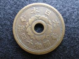 【全球郵幣】 日本 昭和14年 絕版幣-保證真品 十錢 Japan AU  Japan coin 發行量最少 AU