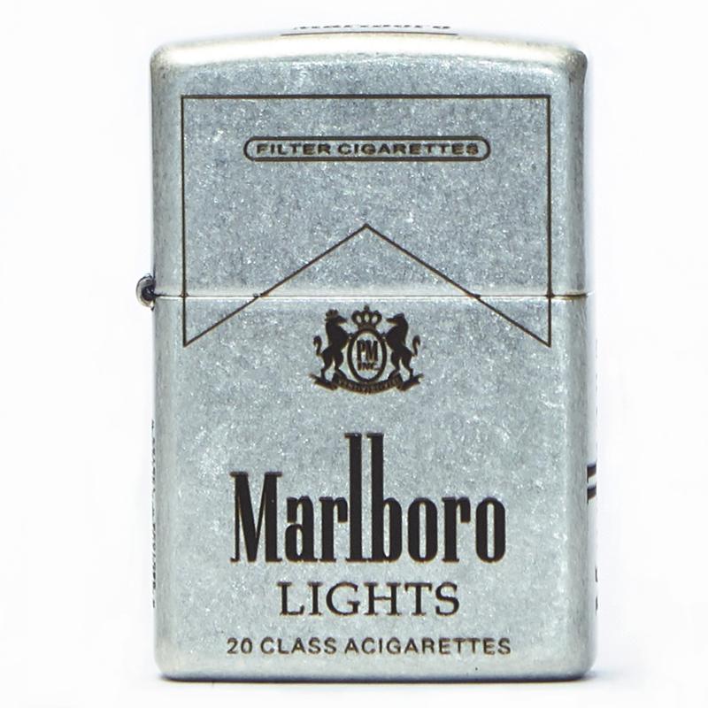 黑羊選物Zippo Marlboro煙盒logo 仿舊古銀美國原廠機身精細復刻經典