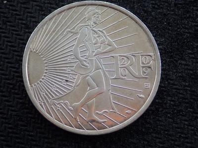 法國 2009年 播種女神 10歐元 紀念銀幣