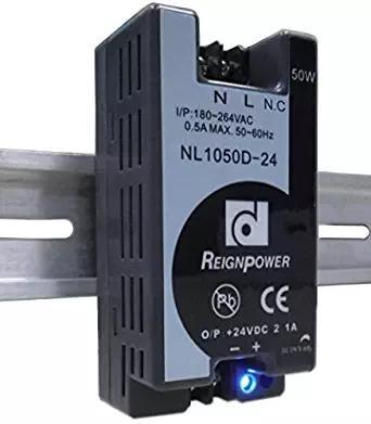 NL1050D-24 50W 24V 2.1A 輸入電壓220VAC REIGNPOWER 導軌型電源供應器 ~皇城電料