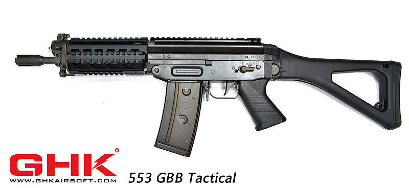 可分期!!【熱血沙場】 GHK SIG-553 戰術魚骨版 GBB 瓦斯步槍