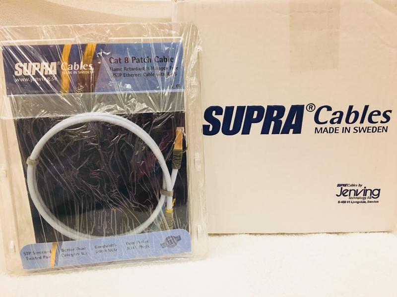 全新原廠正版瑞典製 Supra CAT8 頂級網路線  長度1米 1m