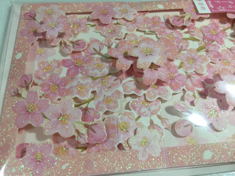 日本郵局 櫻花立體卡片 可直立裝飾 季節賀卡