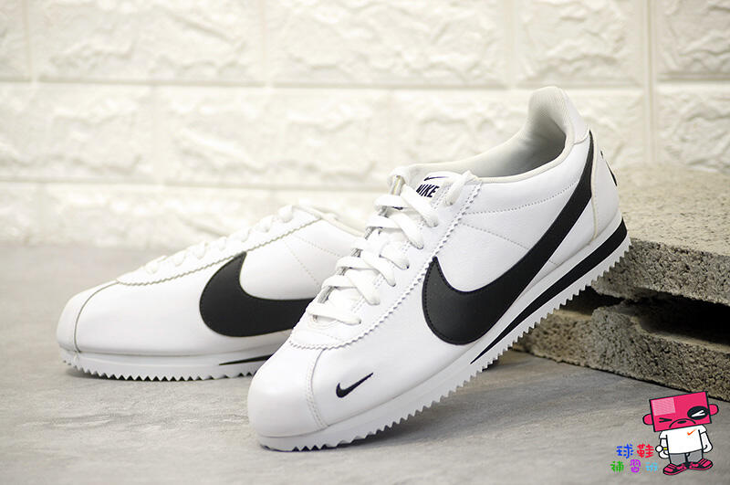 球鞋補習班NIKE CLASSIC CORTEZ PREM 黑白刺繡LOGO 小勾阿甘鞋男807480