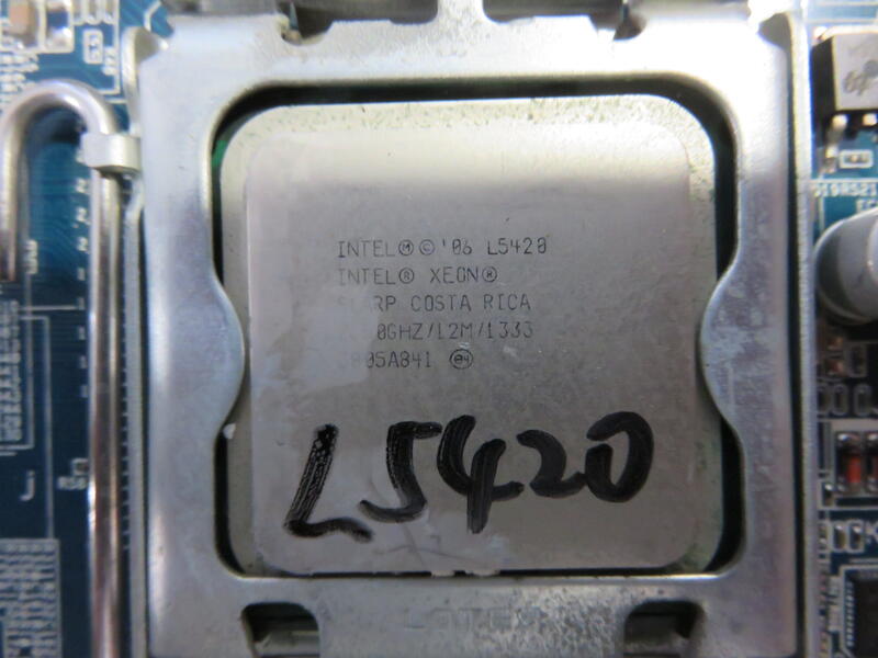 C. P5/S775CPU-Intel Xeon四核心 L5420 12M 快取2.50 GHz1333 直購價120