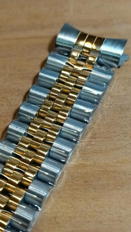 🇹🇼ROLEX 勞力士20mm代用五珠錶帶 k金電鍍 不鏽鋼錶帶 五珠實心 超耐用16233 16234 1603