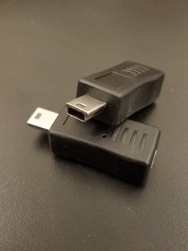 長頭款 MiniUSB充電小幫手, Micro USB 充電線轉 Mini USB