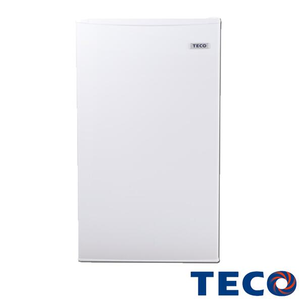 TECO東元99公升1級能效定頻單門電冰箱R1091W 直冷式冷藏冰箱圓弧門造型 隱藏式把手 透明門置物棚