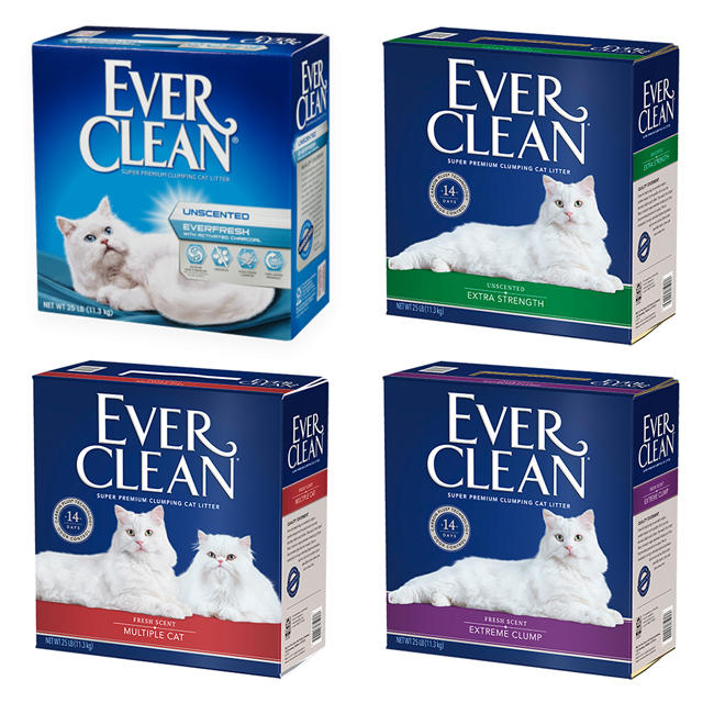 『現貨』EverClean藍鑽 貓砂 25磅 貓砂 礦砂 低粉塵 凝結力強 白標 紅標 藍標 綠標