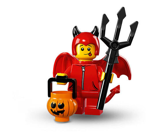 樂高Lego人偶抽抽樂 71013 - #4 萬聖節小惡魔 (給西很多) Cute Little Devil (已拆封)