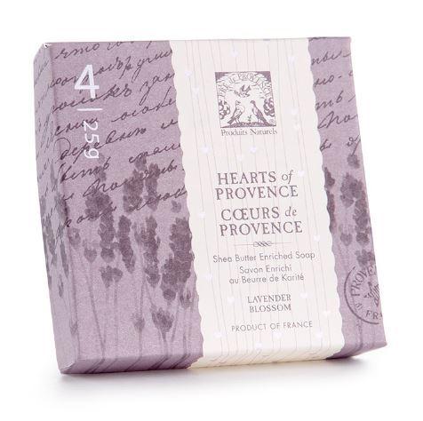 【EUROPEAN SOAPS】法國 pre de provence普羅旺斯天然手工皂 25g*4(心形薰衣草)禮盒