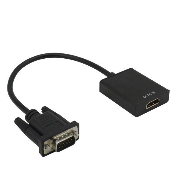 【RBI】新版本鋁殼 VGA轉HDMI 轉換線 轉換器含音效 VGA to HDMI DVR監控主機 VA-005