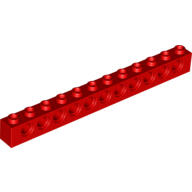 全新LEGO樂高紅色孔磚【3895】Brick 1x12 Holes (F4) 389521