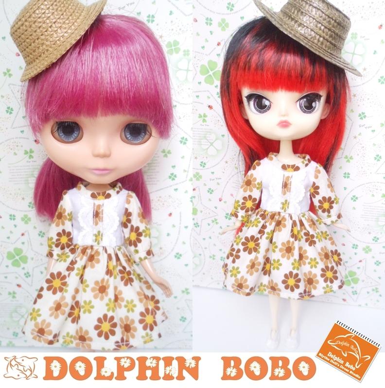 Dolphin Bobo娃衣工作室~可愛小花圖案洋裝