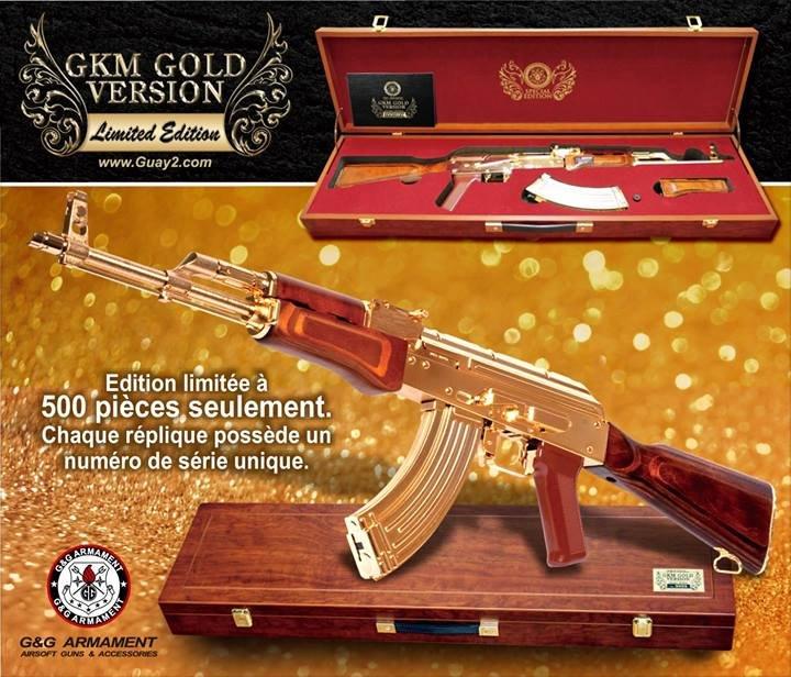 G&G 全球限量500支 木箱典藏版 鍍金AKM 電動槍(黃金AK.鍍金AK.土豪金)
