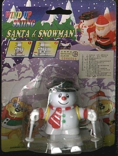 聖誕禮物推薦 90年代 庫存新品 SKI SNOWMAN 聖誕 雪人 發條娃娃 走路娃娃 發條公仔 上鏈公仔 景品 手辦