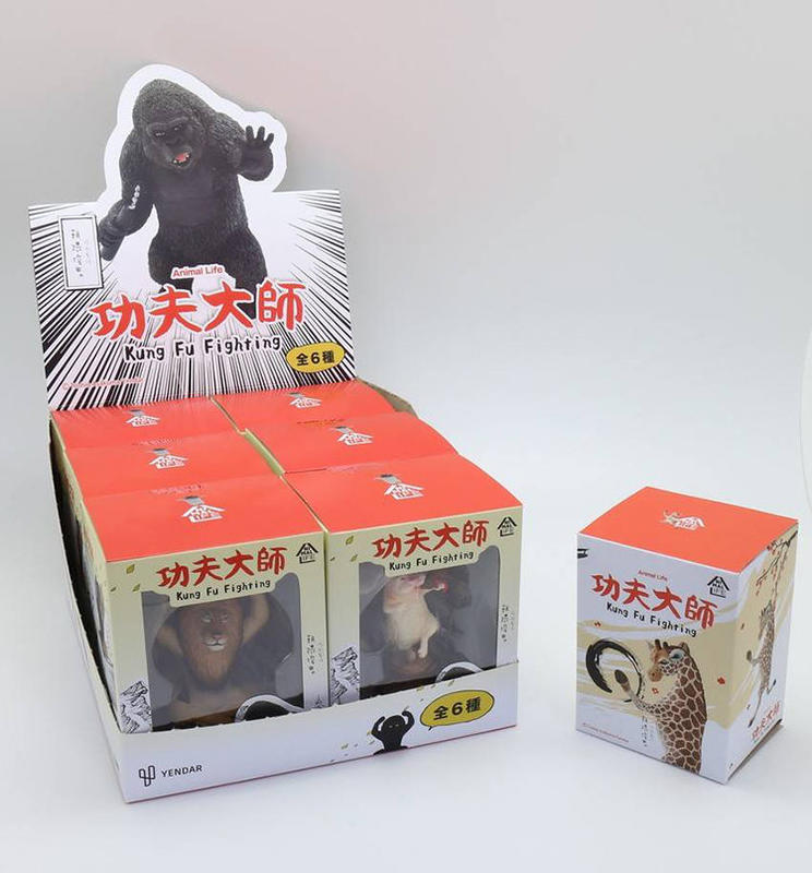 限量版長頸鹿】朝隈俊男Animal Life 功夫大師動物公仔盒抽盒玩六