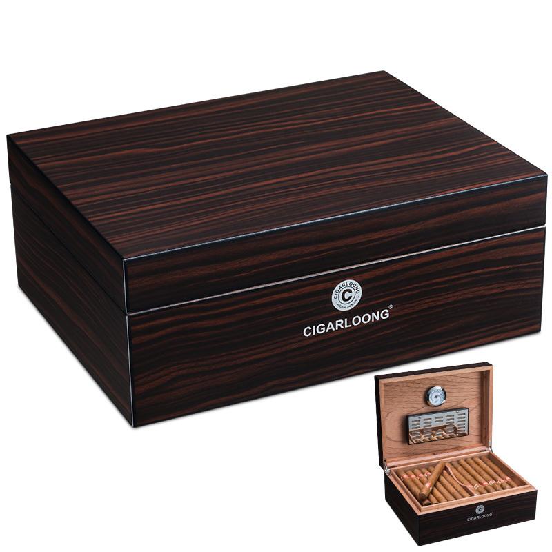 雙層進口雪茄保濕盒 醇香雪松木 雙層雪松木雪茄保濕盒 雪茄煙具 大容量雙層便攜式保濕箱 保濕櫃 雪茄煙盒