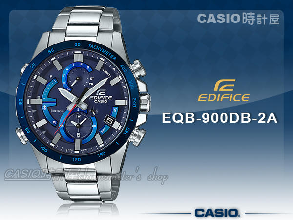 CASIO 手錶專賣店 時計屋 EQB-900DB-2A CASIO EDIFICE 時尚三眼男錶 EQB-900DB