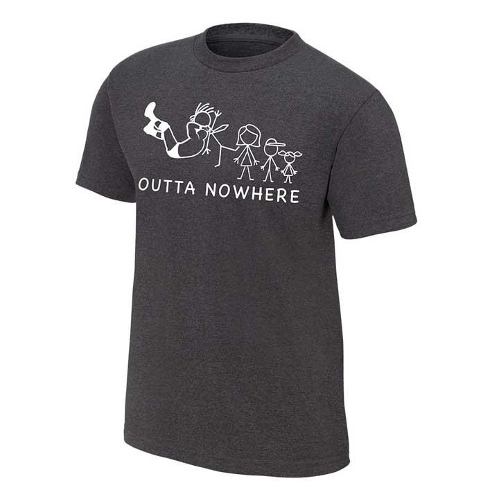 WWE 摔角衣服 Randy Orton Outta Nowhere T-Shirt 無處可去蘭迪新款灰色短袖T恤 