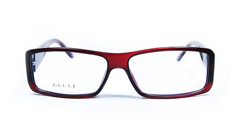 逢甲眼鏡：義大利時尚品牌GUCCI鏡框，知性，方框，搶眼深透紅：GG1524-V5H 