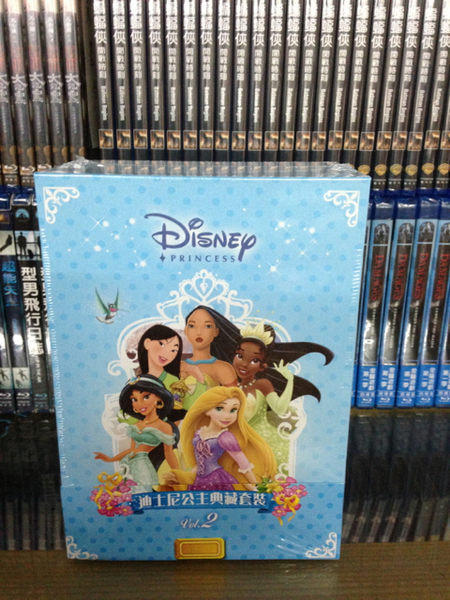 (全新品)迪士尼公主典藏套裝 六碟裝DVD(收錄阿拉丁,風中奇緣,花木蘭,魔髮奇緣,公主與青蛙)