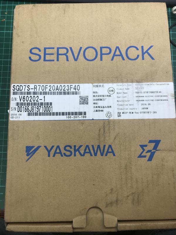 現貨(永發電料)YASKAWA MODEL:SGD7S-R70F20A023F40 盒裝新品