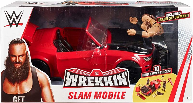[美國瘋潮]正版WWE Braun Strowman Wrekkin' Slam Mobile 破壞王人偶道具加跑車組合