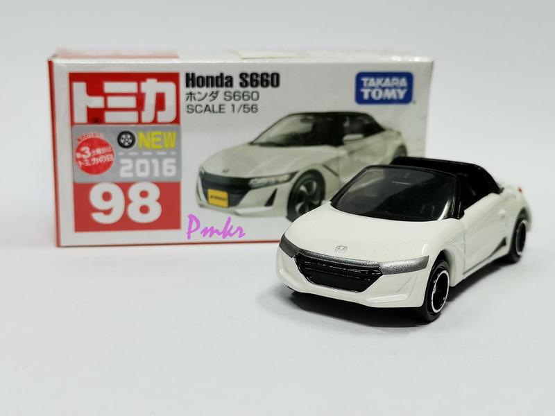 【Pmkr】 TOMICA No.98 Honda S660 一般色 白色 本田 全新封膜 新車貼