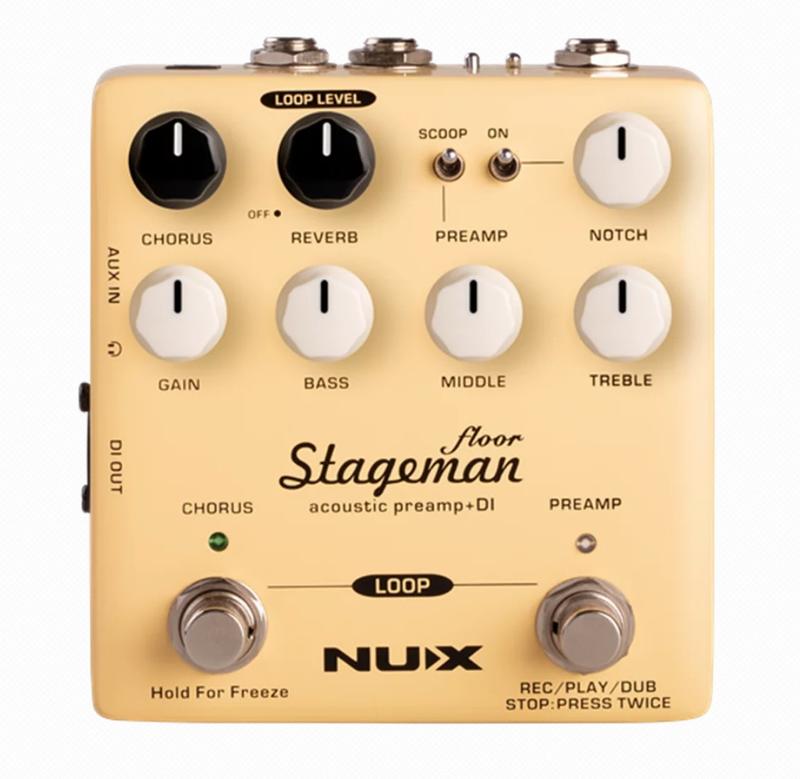 【陸比音樂．實體店】NUX - Stageman Floor 木吉他前級含Loop peramp