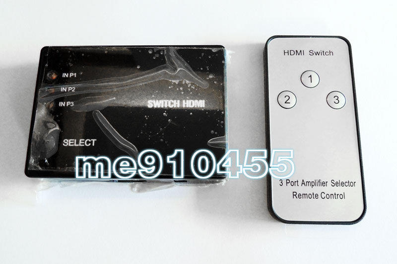 HDMI 切換器 鍍金 帶遙控 迷你型 3進1出 三進一出 分接器 附遙控器 1.4B 1080P FullHD