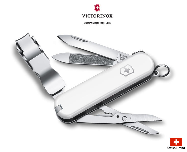 Victorinox瑞士維氏65mm指甲剪Nail Clip 580,8用瑞士刀白色【0.6463.7】