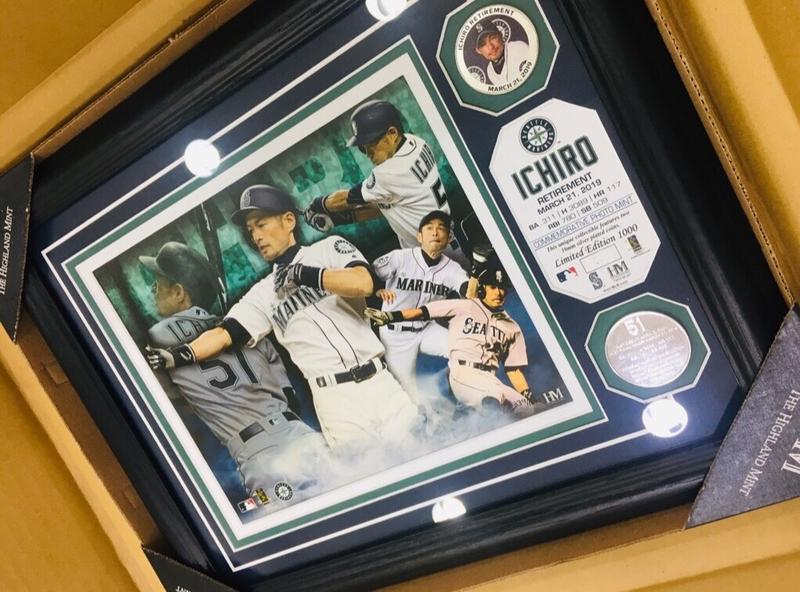 限量❗️ 日本郵便局 MLB 2019 鈴木一朗 ICHIRO 原創 設計 裱框 照片 全球限量1000張 現貨