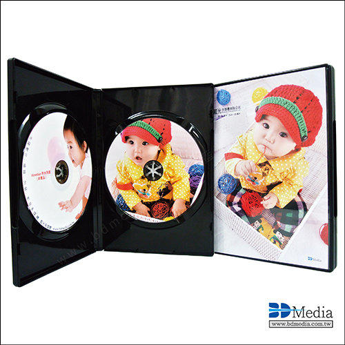 【藍光多媒體】美規DVD盒 / 雙片裝 / 14mm / 黑鏡面 / 有膜 軟殼耐用材質~每箱100片裝~(含稅價)