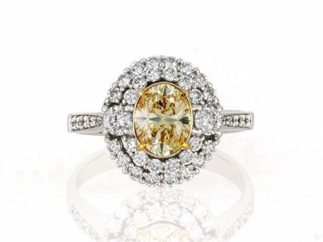 【久大御典品 編號:J29000】GIA鑽石戒指 1ct 彩鑽Fancy Brownish Yellow