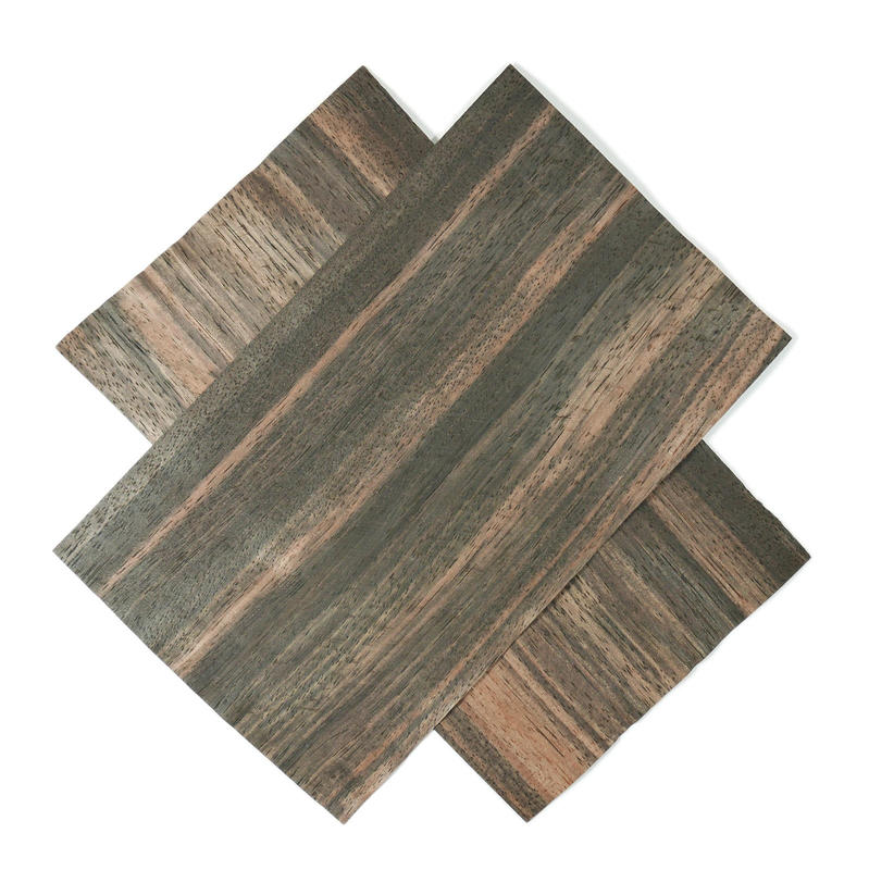 2片 黑檀木 直紋 天然實木木皮  厚度0.5mm 24x14公分 家具貼面 貼皮 手作戒指 鑲嵌 拼畫