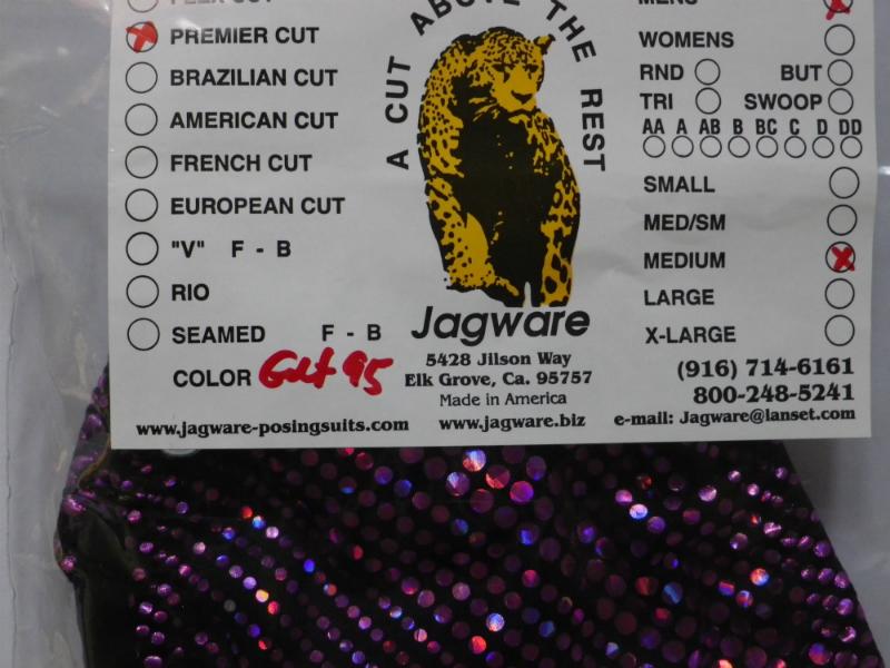 Jagware健美比賽褲 (Glt 95 Black Fuchsia，尺寸：M)