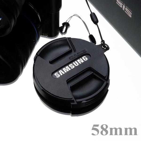 【傑米羅】Gariz Samsung NX200/NX210/NX300/NX300M 58mm 鏡頭蓋貼 鏡頭蓋防丟繩