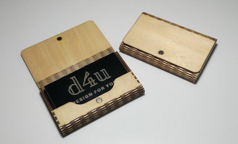 椴木 木質名片盒