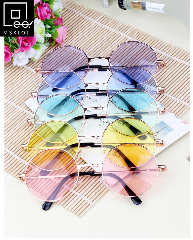 IU同款&#x1f1f0;&#x1f1f7;日韓復古彩色多色鏡片眼鏡  夏天  海灘 出遊 時尚 墨鏡