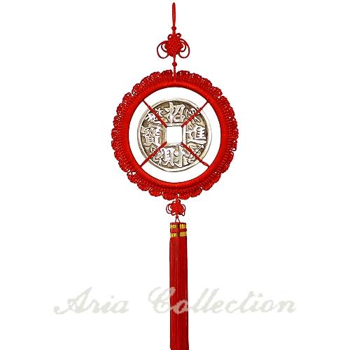 中國結吊飾 招財進寶銅製吊飾 32x89公分 G208-CK007