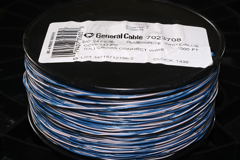 美製General Cable 24awg 2C PVC絕緣 單蕊實心機內線 電話線
