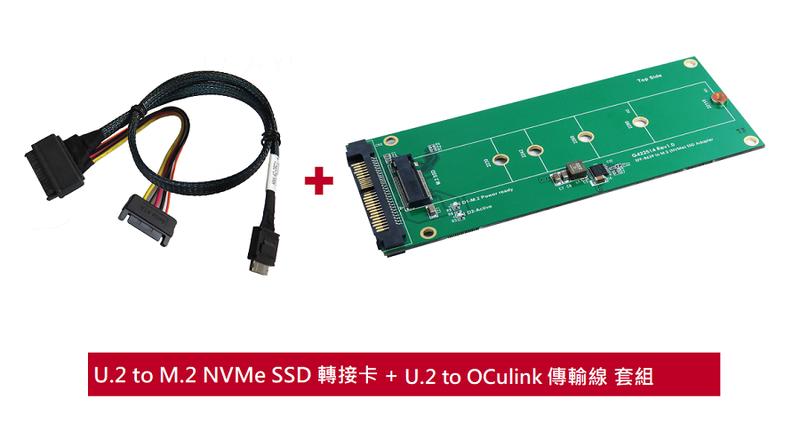 PU407A--U.2 to M.2 NVMe SSD + U.2 to OCulink 傳輸線